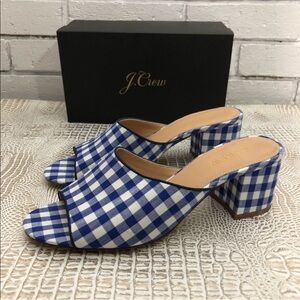 J. Crew All Day Mules (60MM) in Gingham  Size 7.5